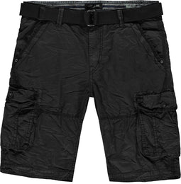 Cars Jeans ADURRAS - Cargo Short - Met ceintuur - Zwart - Maat XXL