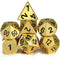 HOT Games - Dobbelst.Set Metaal - 7-delige polyhedral dice set - Goud