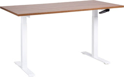 Bureau handmatig verstelbaar donkerbruin/wit 160 x 72 cm DESTINES