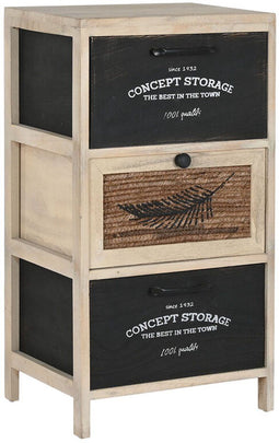 Ladenkast Home ESPRIT Zwart Natuurlijk Hout 40 x 30 x 73,5 cm