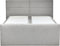 ARISTOCRAT - Boxspringbed - Lichtgrijs - 160 x 200 cm - Polyester