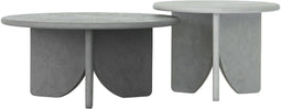 DTP Home Coffee table Melo Air, set of 2,40xØ55 cm (color: Frost) / 35xØ75 cm (color: Dusk), mortex