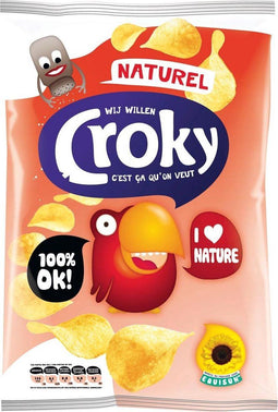 Croky Naturel chips 12 zakjes x 100 gram