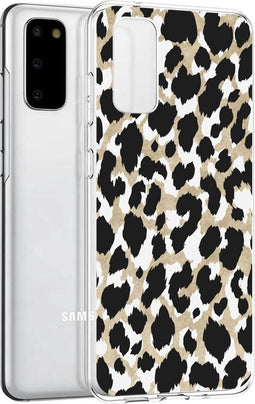 iMoshion Hoesje Geschikt voor Samsung Galaxy S20 Hoesje Siliconen - iMoshion Design hoesje - Goud / Zwart / Golden Leopard