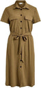 VILA VISAFINA S/S SHIRT DRESS - Dames Jurk - Totale lengte 105 cm bij maat S - Maat S