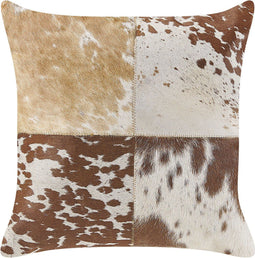 MARADY - Sierkussen - Beige - 45 x 45 cm - Leer