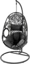 Flower hangstoel zwart