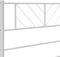 vidaXL - Hoofdbord - 150 - cm - metaal - wit
