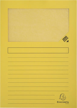 Exacompta L-map met venster Forever, pak van 100 stuks, geel