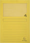 Exacompta L-map met venster Forever, pak van 100 stuks, geel