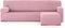 Hoes voor chaise longue met korte armleuning rechts Eysa ULISES Roze Licht Roze 110 x 110 x 310 cm