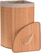 Bathroom Solutions Wasmand - bamboe hout - met deksel - naturel - 35 x 35 x 60 cm - 70 liter - opvouwbaar