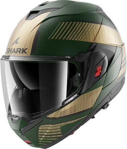 Shark Oxo systeemhelm - 2-in-1 helm - ECE22.06 - Mat Groen Goud - M