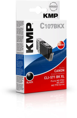 KMP C107BKX - Inktcartridge - Zwart - Canon