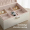 Vimora Sieradendoos - Luxe opbergdoos met 2 lagen - Faux leer - Beige
