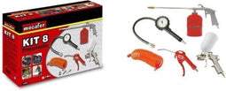 MECAFER - Accessoires voor perslucht - Blaasvormset 8 snelkoppelingsaccessoires (8 stuks)