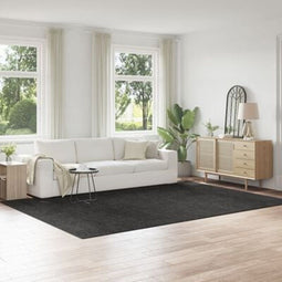 vidaXL - Shaggy - Tapijt - met - Latex - Onderkant - Donkergrijs - 240x340 - cm