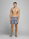 JACK&JONES JJIARUBA JJSWIMSHORTS - Heren Zwembroek - Kort model met bloemenprint - Navy Blazer