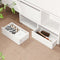 SoBuy FSR134-W - Schoenenkast met Bank - 2 Kleppen 2 Lades - Wit