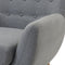 MOTALA - Chesterfield fauteuil - Grijs - Polyester