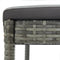 vidaXL - Tuinbarkrukken - met - kussens - 2 - st - poly - rattan - grijs
