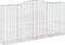 vidaXL - Schanskorven - 2 - st - gewelfd - 400x50x200/220 - cm - ijzer