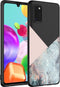 iMoshion Hoesje Geschikt voor Samsung Galaxy A41 Hoesje Siliconen - iMoshion Design hoesje - Zwart / Roze / Graphic Marble Pink