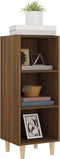 vidaXL - Dressoir - 34,5x32,5x90 - cm - bewerkt - hout - bruin - eikenkleur