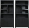 HSM Collection Wandkast 4 Vakken 105cm Zwart Mangohout/Mdf