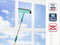 Leifheit raamwisser 51104 - Telescoopsteel 110-190 cm - 28 cm wisbreedte - Turquoise - Grijs