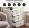 SoBuy FBT115-L-W - Nachtkastje - 3 Lades - Wit 40x40x63cm