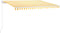 vidaXL - Luifel - handmatig - uittrekbaar - 450x300 - cm - geel - en - wit
