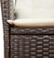 vidaXL - Tuinstoelen - 2 - st - verstelbaar - met - kussens - poly - rattan - bruin