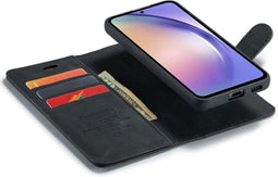 CaseMania Samsung Galaxy A35 - Bookcase hoesje - 2-in-1 Magnetisch Uitneembaar - Zwart