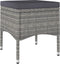 vidaXL - 4-delige - Tuinstoelen- - en - voetenbankenset - poly - rattan - grijs