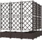 vidaXL - Tuinplanter - met - Trellis - 5 - stuks - Bruin - 120x120x125,5 - cm