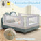 Coastway bedhekje - Verstelbaar voor tweepersoonsbed - 4 posities - Grijs - 150x47x80-95cm