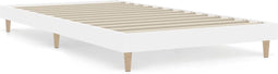 vidaXL - Bedframe - bewerkt - hout - wit - 90x190 - cm