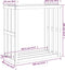 vidaXL - Houtblokhouder - 108x52x74 - cm - massief - grenenhout - honingbruin