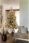 Everlands Grandis fir - kunstkerstboom - nepsneeuw - groen/wit 1,8m x 1,32m