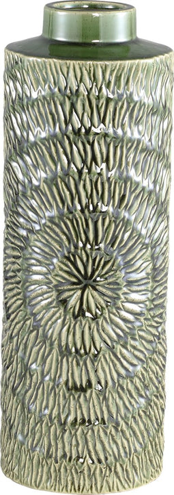 PTMD Stef Bloempot - 15 x 15 x 41 cm - Keramiek - Groen