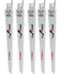 Bosch S 1411 DF - Reciprozaagblad BIM - Zwaar voor Hout en Metaal (5 stuks)