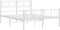 vidaXL - Bedframe - met - hoofd- - en - voeteneinde - metaal - wit - 135x190 - cm