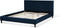 FITOU - Tweepersoonsbed - Donkerblauw - 160 x 200 cm - Fluweel