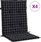 vidaXL - Stoelkussens - 4 - st - lage - rug - ruitpatroon - stof - zwart