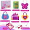 JUST23 Knutselkoffer Prinses Edition - Knutseldoos - 6 Magische Onderdelen - Roze