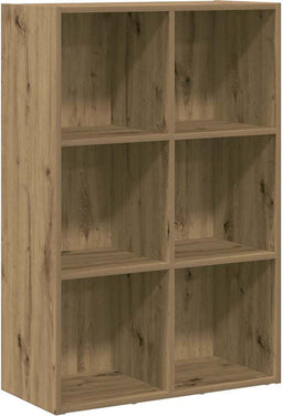 vidaXL - Boekenkast/dressoir - 66x30x98 - cm - bewerkt - hout - artisanaal - eiken