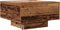 vidaXL - Salontafel - met - LED-verlichting - Oud - Hout - 55x55x31 - cm