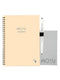 MOYU Uitwisbaar Notitieboek Minimalisme - A5 Hardcover - Multifunctionele pagina’s - Inclusief uitwisbare pen, penhouder en wisdoekje