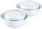 Pyrex - 4 In 1 Ovenschaal Rond met Deksel 2,1 liter - Borosilicaatglas - (2 stuks)